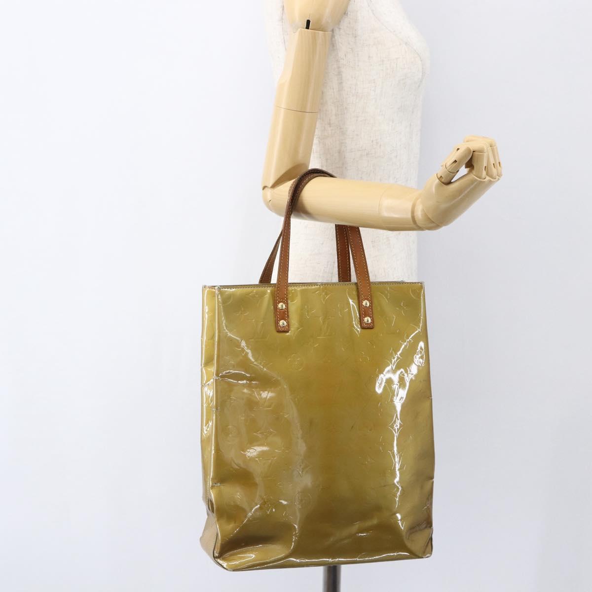 LOUIS VUITTON Monogram Vernis Reade MM Hand Bag Gris M91142 LV Auth ka687