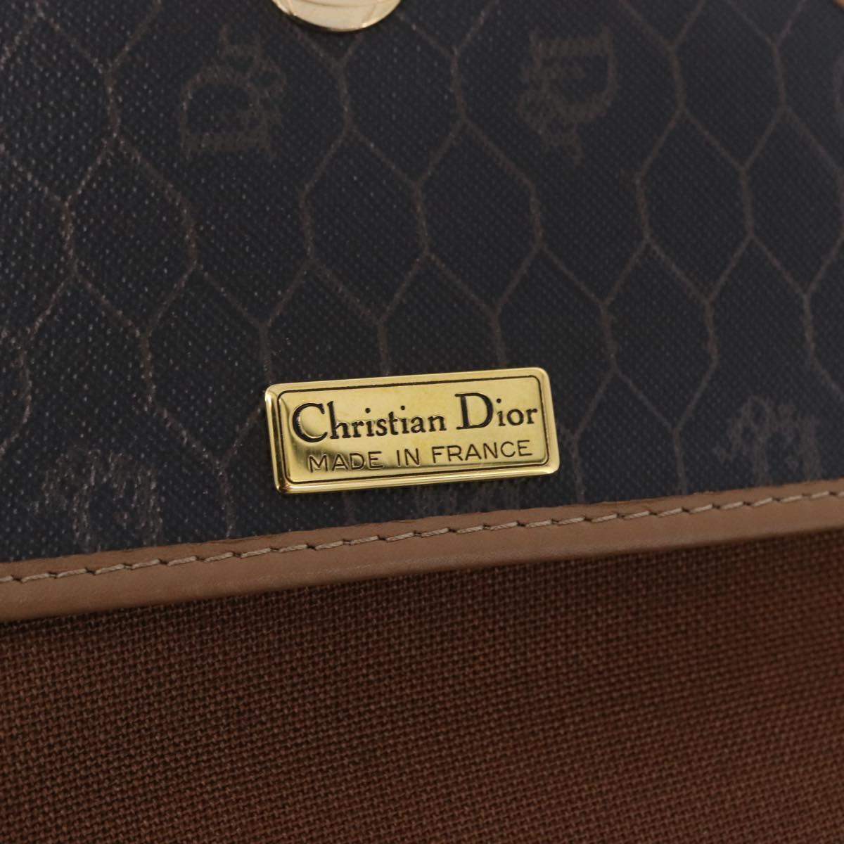 Christian Dior Honeycomb Shoulder Bag PVC Black Gold Auth ka6870