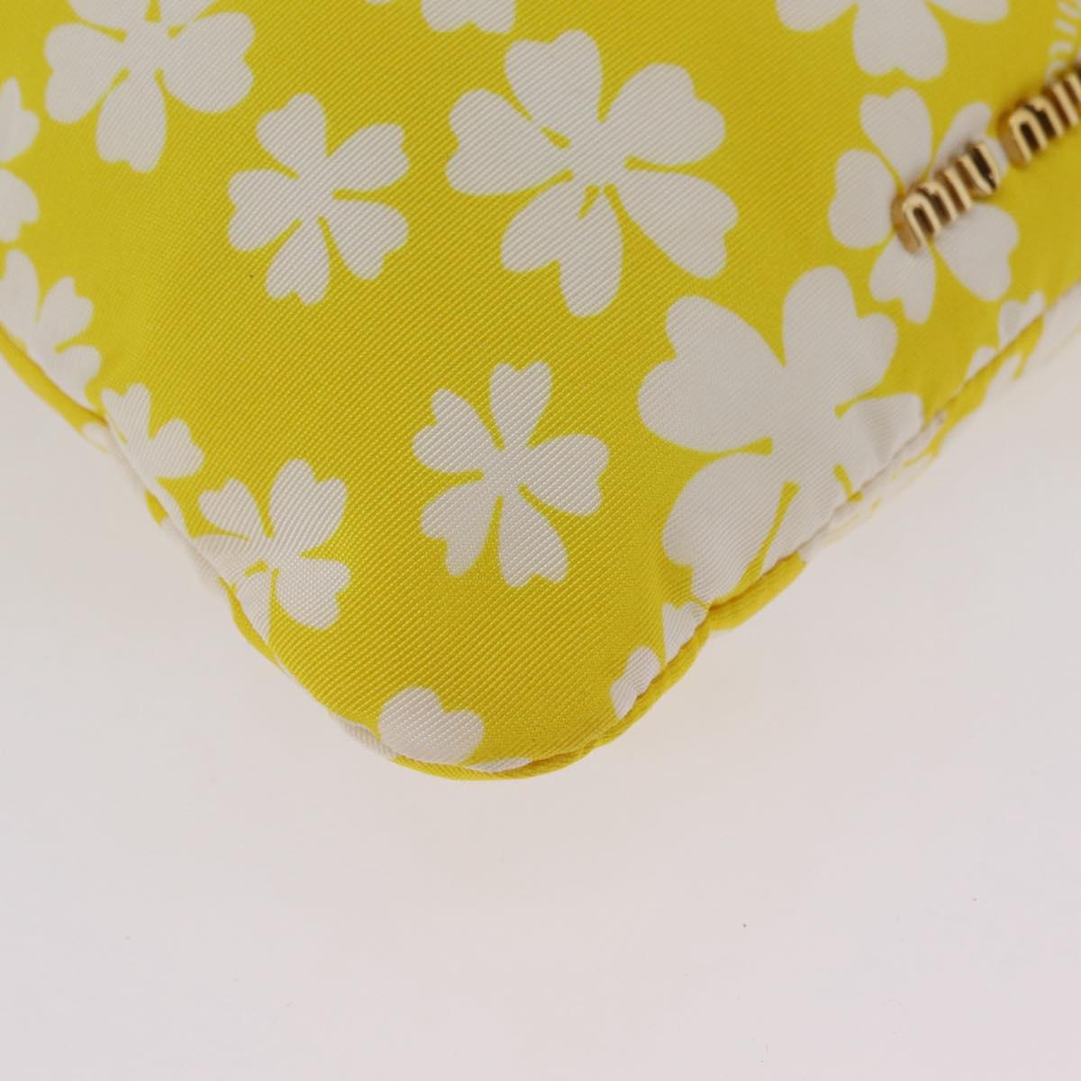 Miu Miu Purse Pouch Nylon Yellow Auth ka6874A