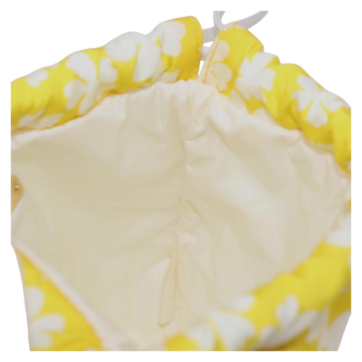 Miu Miu Purse Pouch Nylon Yellow Auth ka6874A