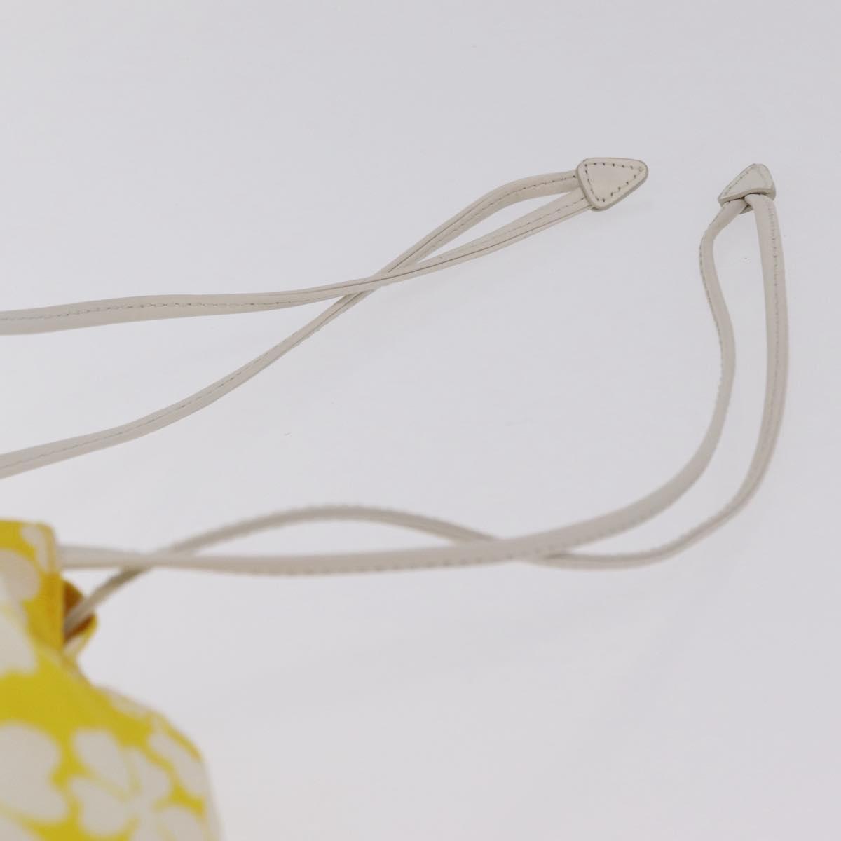 Miu Miu Purse Pouch Nylon Yellow Auth ka6874A