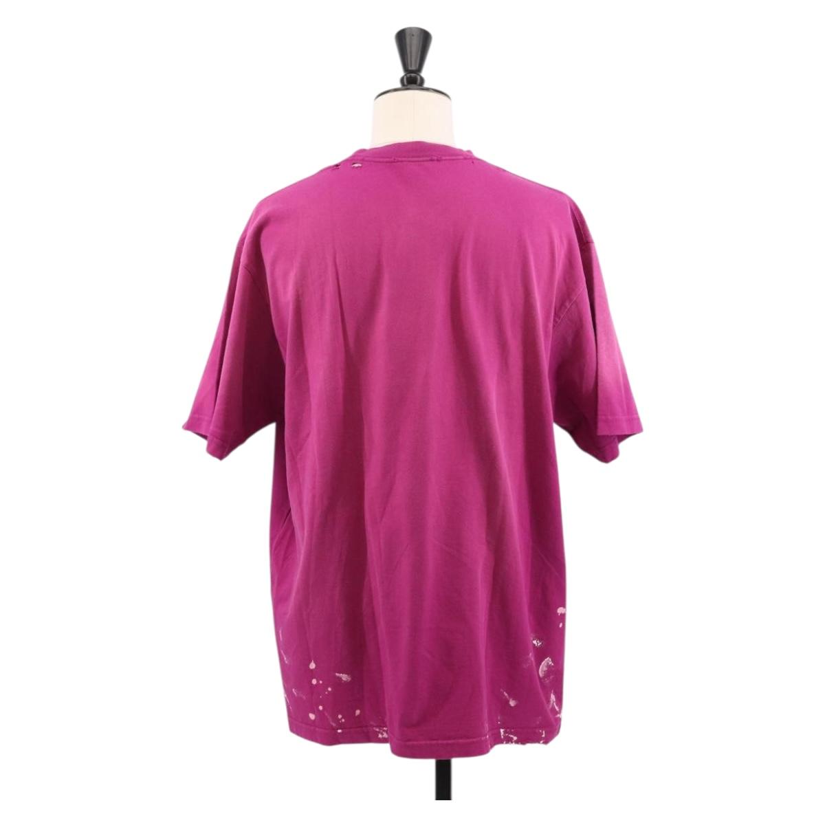 Balenciaga Rainbow Logo Large Fit Short-sleeved T-shirt Cotton S Auth ka6875A