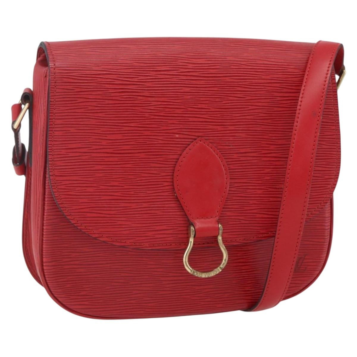 LOUIS VUITTON Epi Saint Cloud GM Shoulder Bag Red M52197 LV Auth ka688