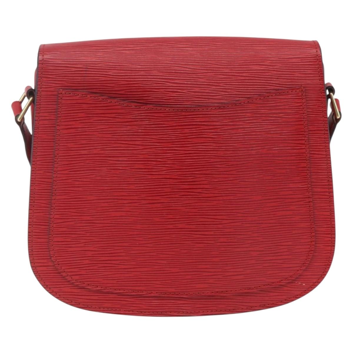 LOUIS VUITTON Epi Saint Cloud GM Shoulder Bag Red M52197 LV Auth ka688