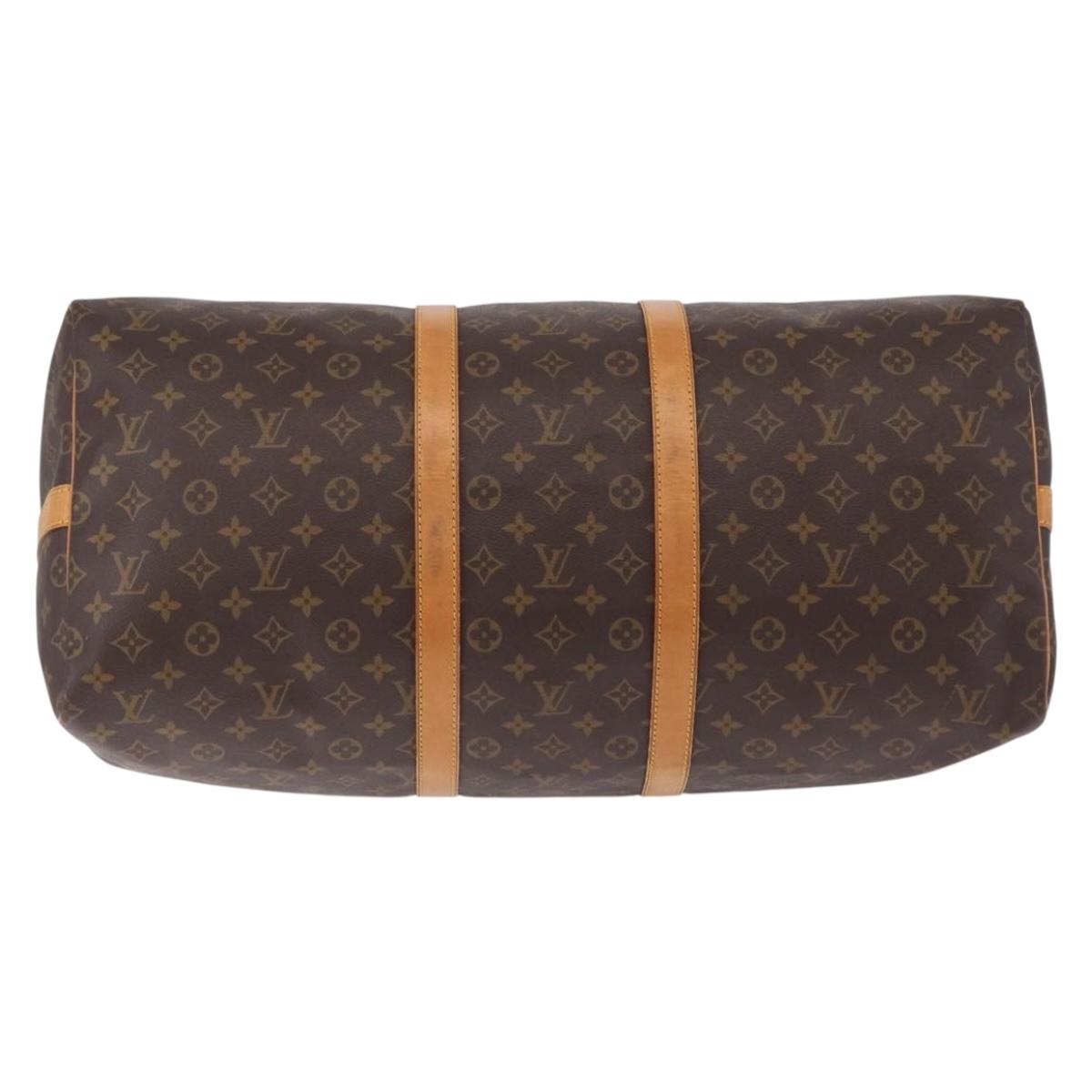 LOUIS VUITTON Monogram Keepall Bandouliere55 Boston Bag M41414 LV Auth ka6880