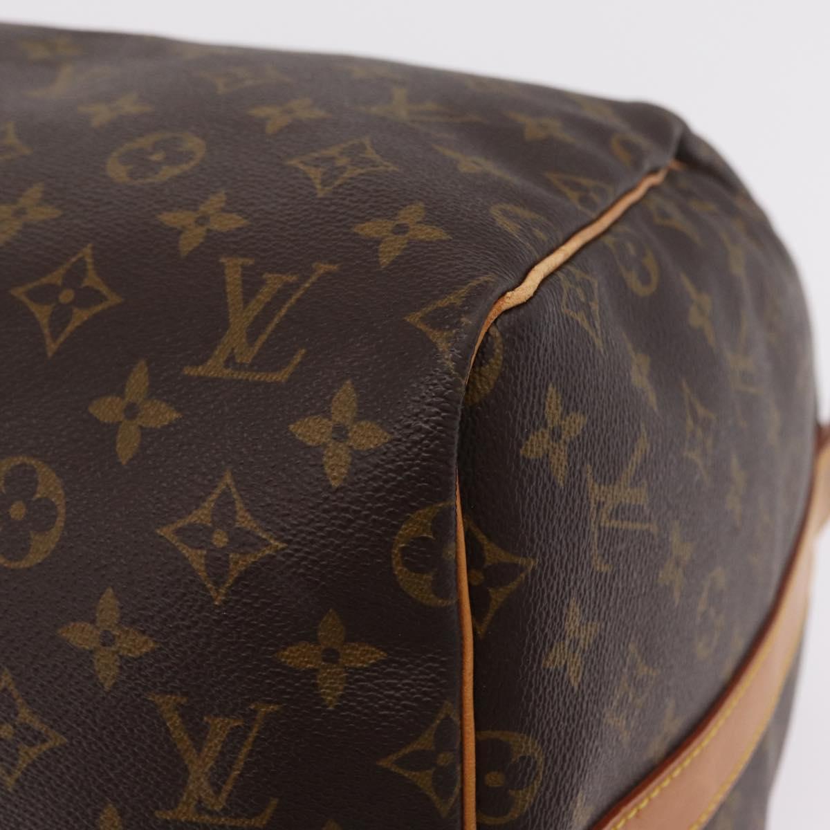 LOUIS VUITTON Monogram Keepall Bandouliere55 Boston Bag M41414 LV Auth ka6880