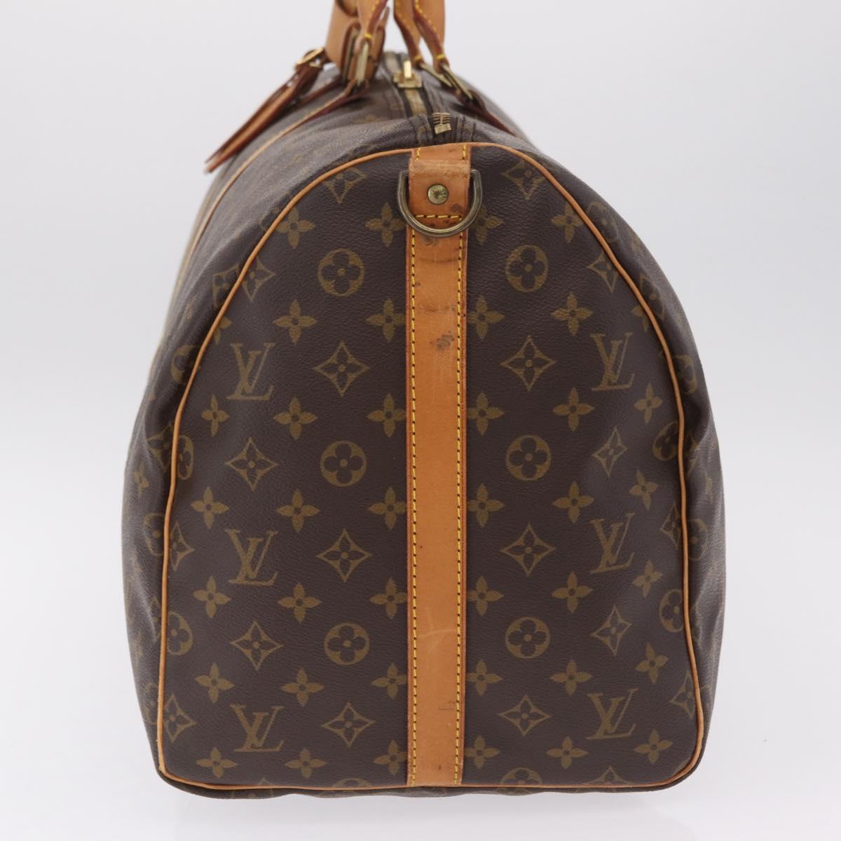 LOUIS VUITTON Monogram Keepall Bandouliere55 Boston Bag M41414 LV Auth ka6880