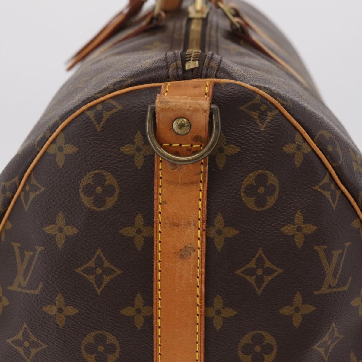 LOUIS VUITTON Monogram Keepall Bandouliere55 Boston Bag M41414 LV Auth ka6880