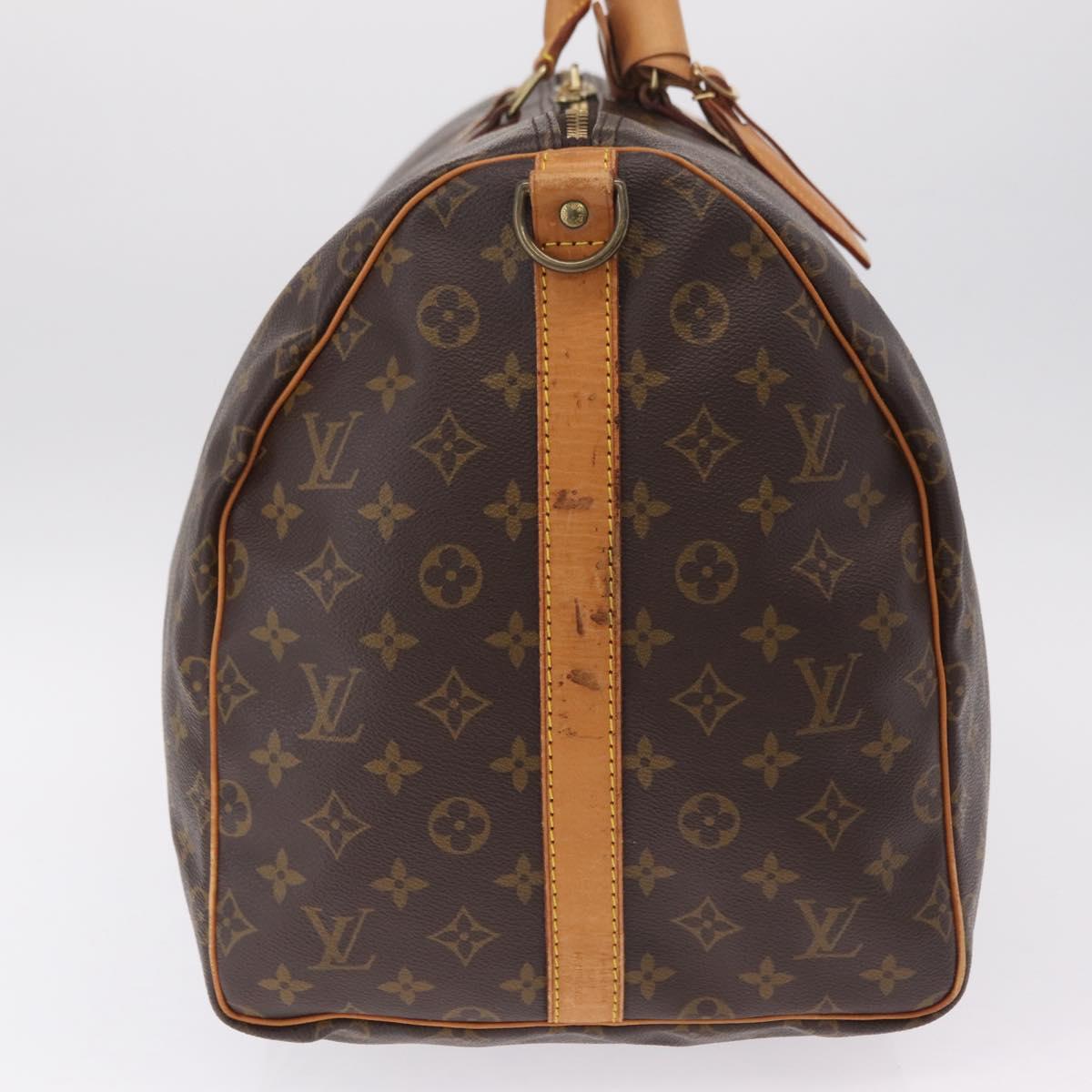 LOUIS VUITTON Monogram Keepall Bandouliere55 Boston Bag M41414 LV Auth ka6880