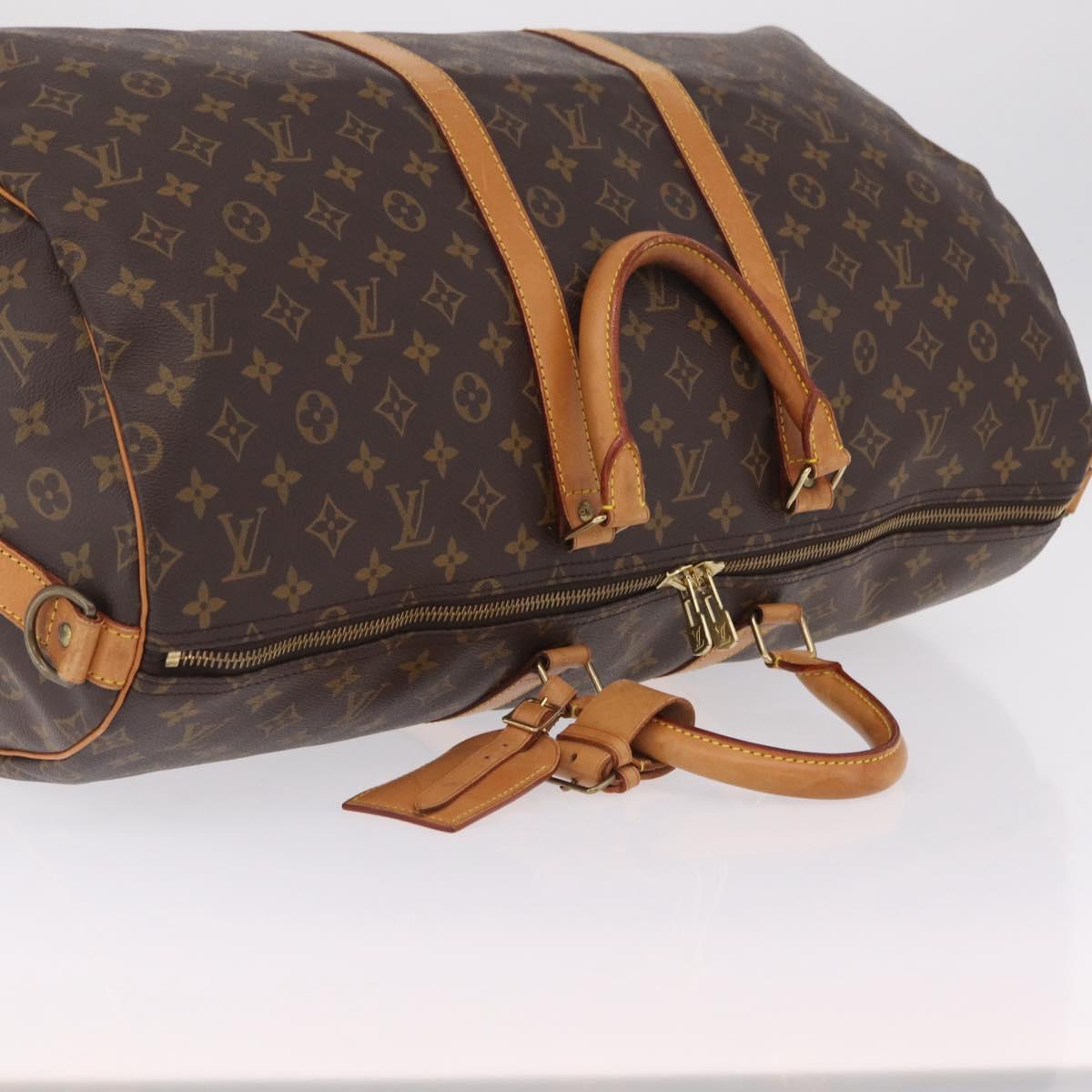 LOUIS VUITTON Monogram Keepall Bandouliere55 Boston Bag M41414 LV Auth ka6880