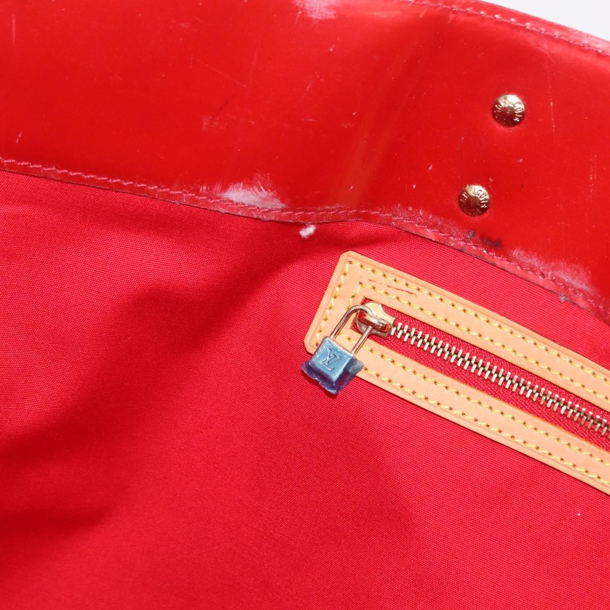 LOUIS VUITTON Monogram Vernis Reade GM Tote Bag Red M91084 LV Auth ka6881