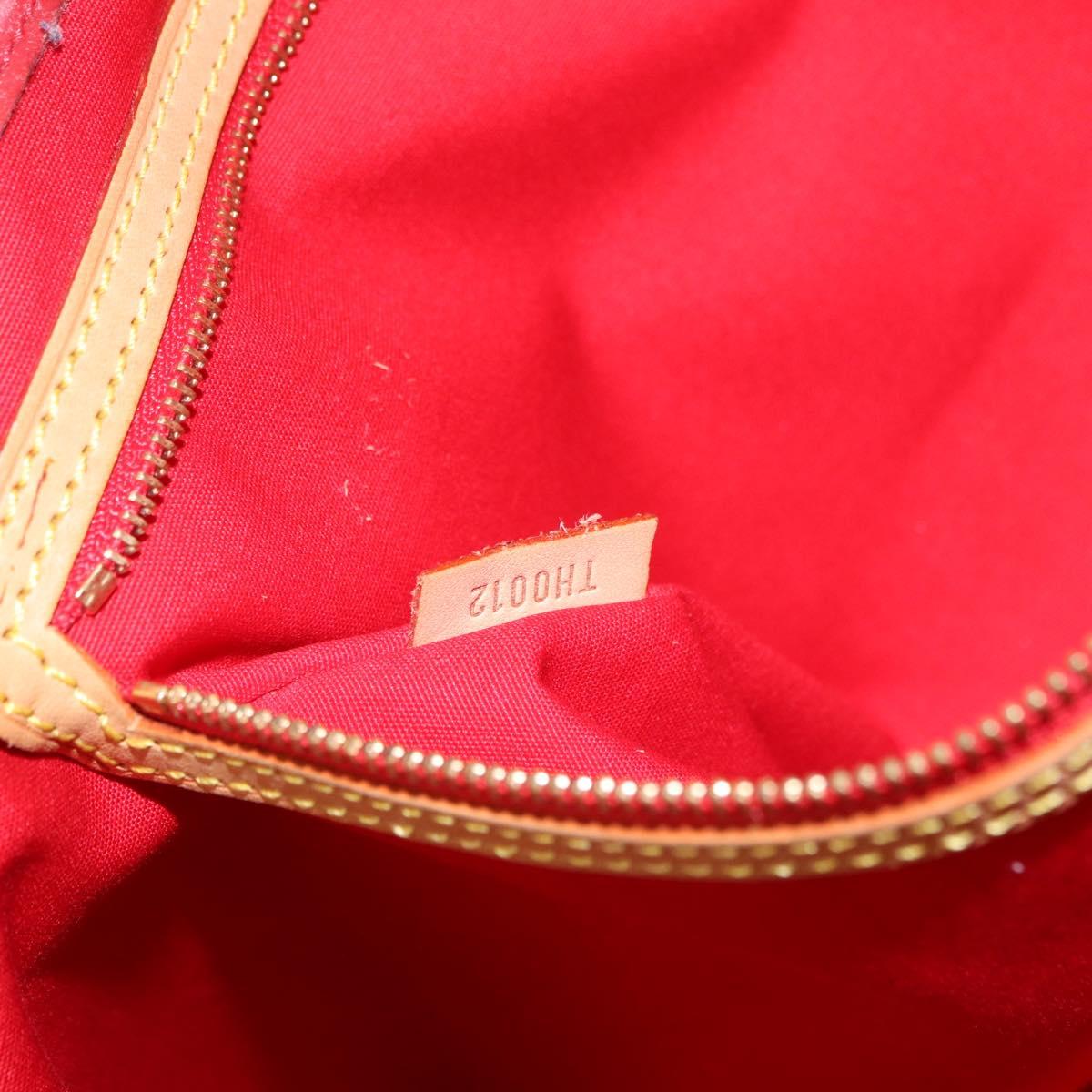 LOUIS VUITTON Monogram Vernis Reade GM Tote Bag Red M91084 LV Auth ka6881