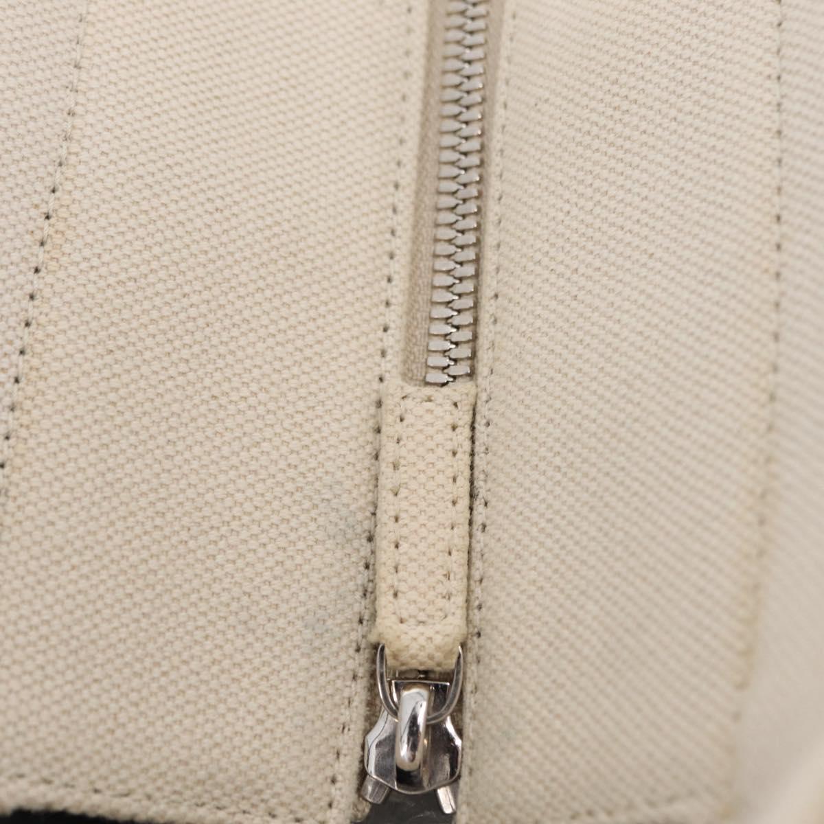 Balenciaga Everyday East West Tote Bag Canvas White Silver 618284 Auth ka6882