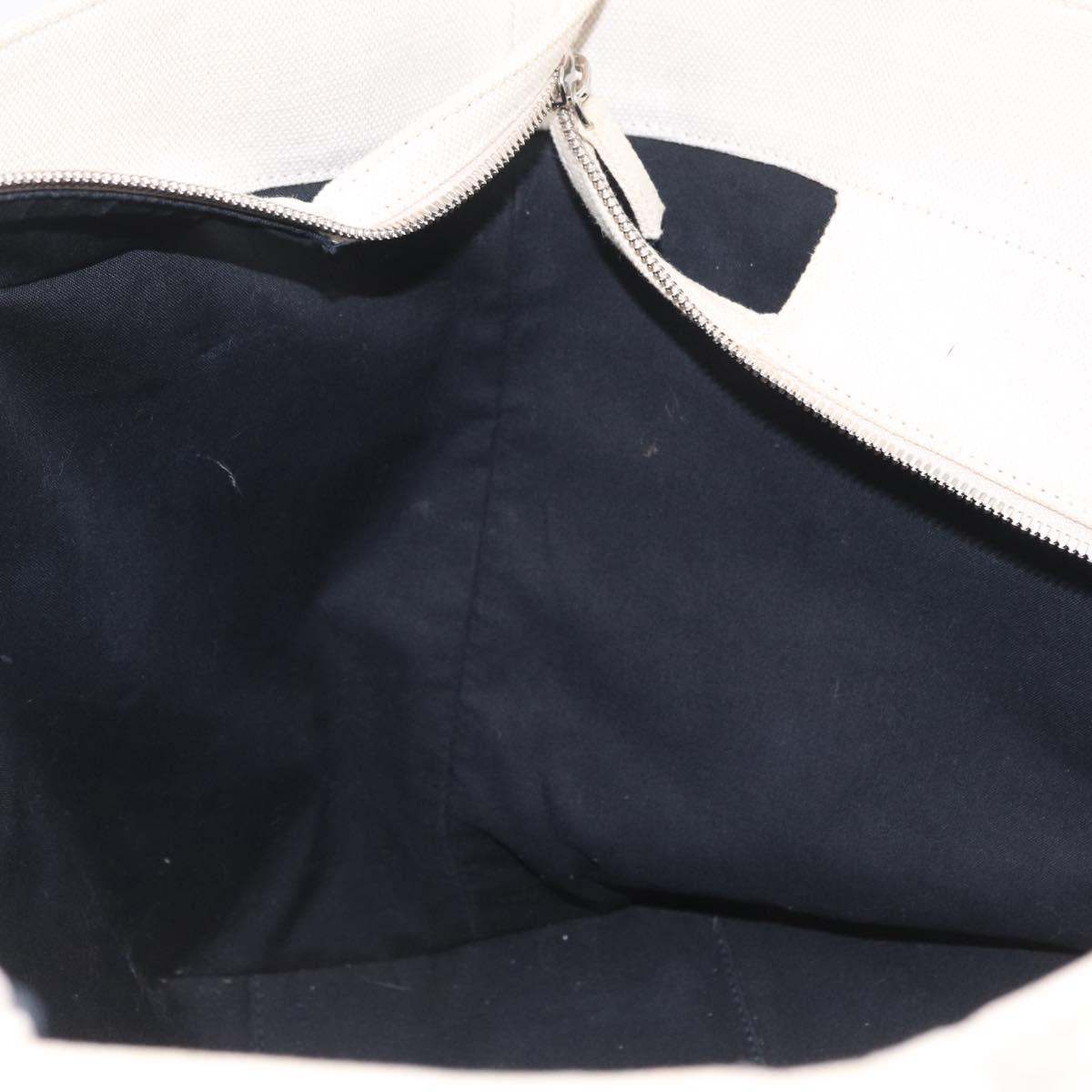 Balenciaga Everyday East West Tote Bag Canvas White Silver 618284 Auth ka6882