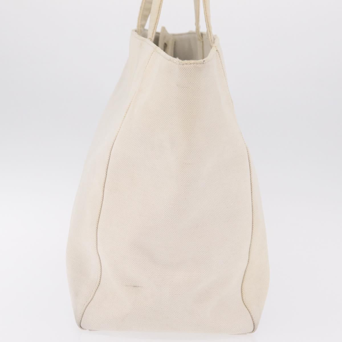 Balenciaga Everyday East West Tote Bag Canvas White Silver 618284 Auth ka6882