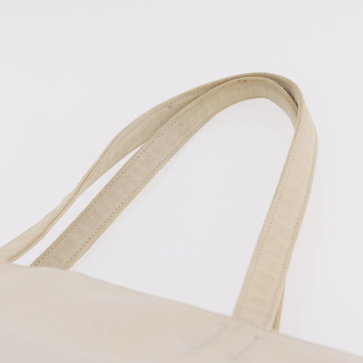 Balenciaga Everyday East West Tote Bag Canvas White Silver 618284 Auth ka6882