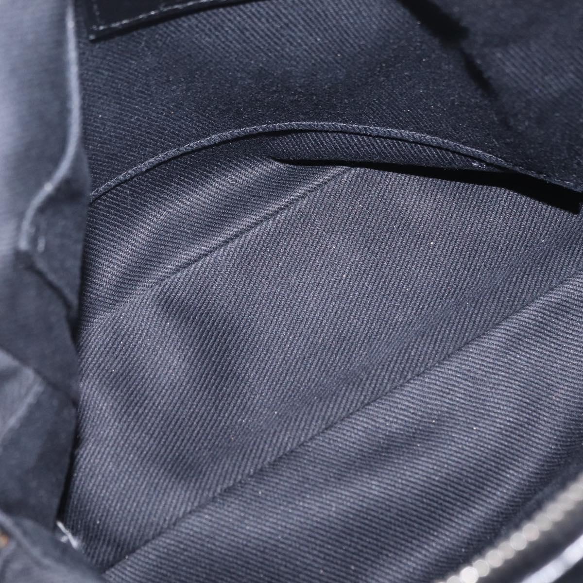 Saint Laurent Lou Camera Bag Leather Mouton Black Silver Auth ka6888A