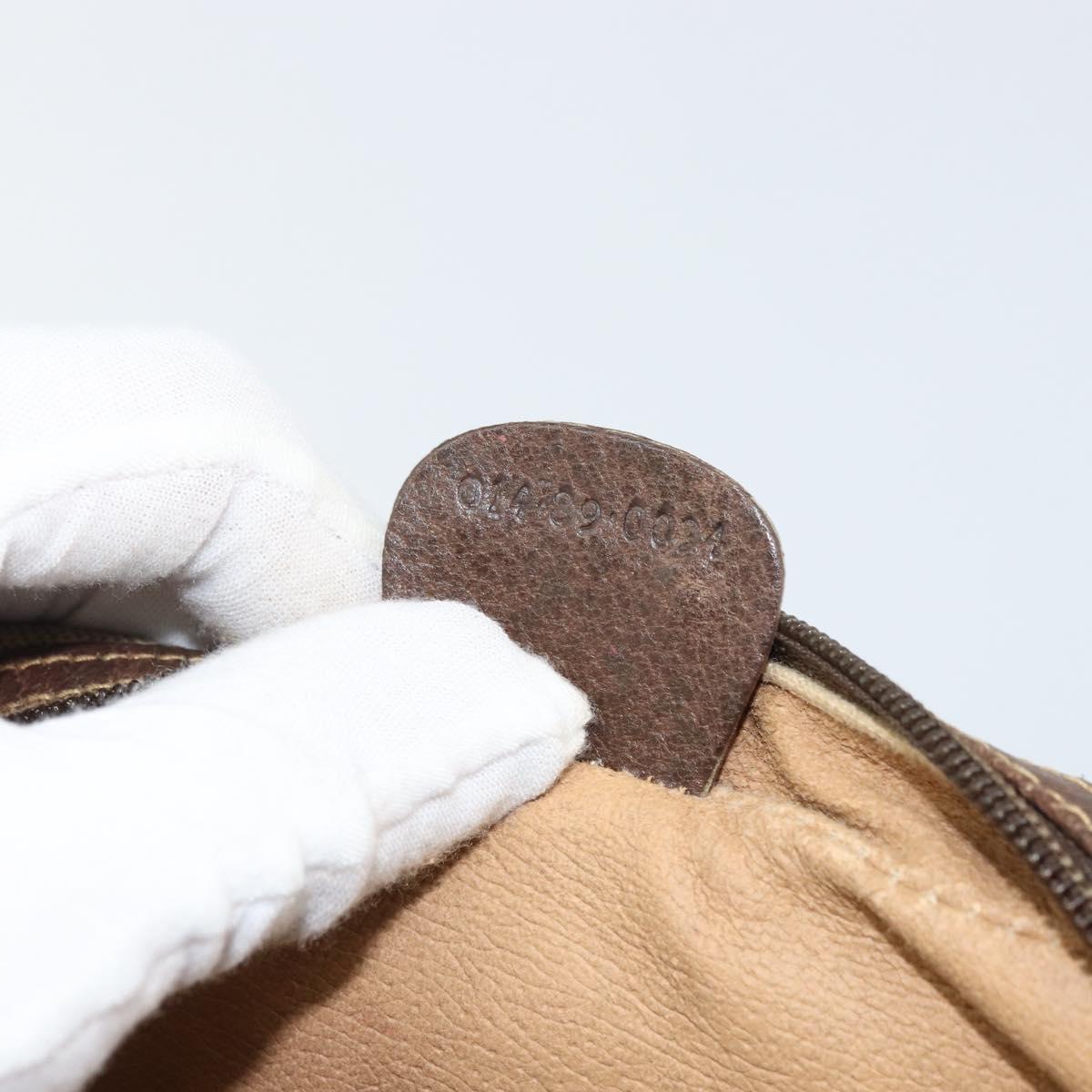 GUCCI GG Supreme Clutch Bag PVC Beige Gold 014 89 0094 Auth ka689