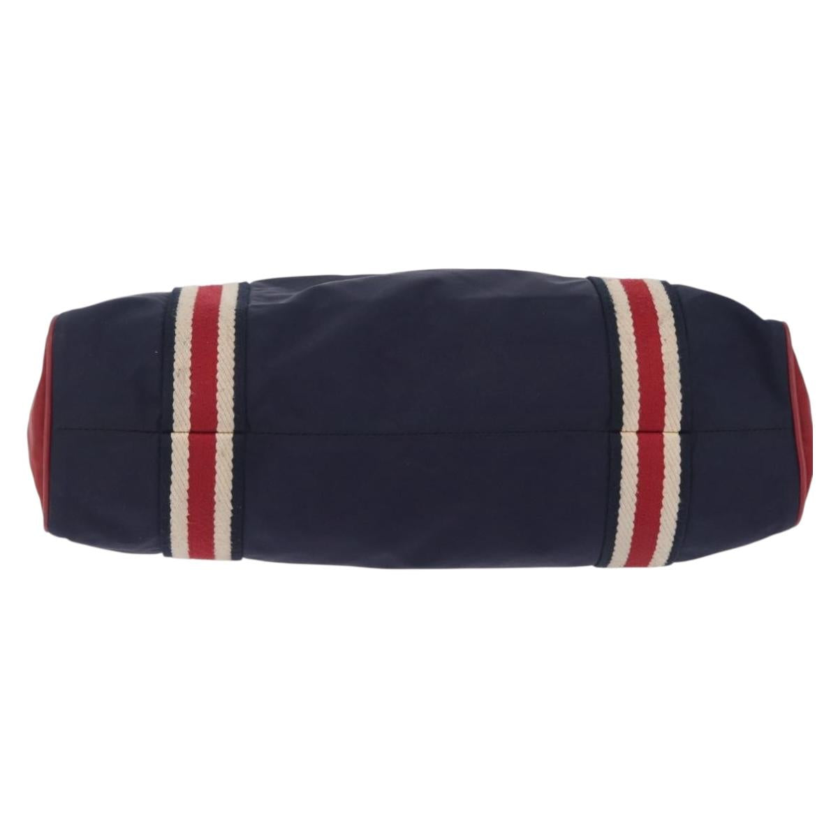 GUCCI Tote Bag Nylon Navy Silver 189665 Auth ka6892