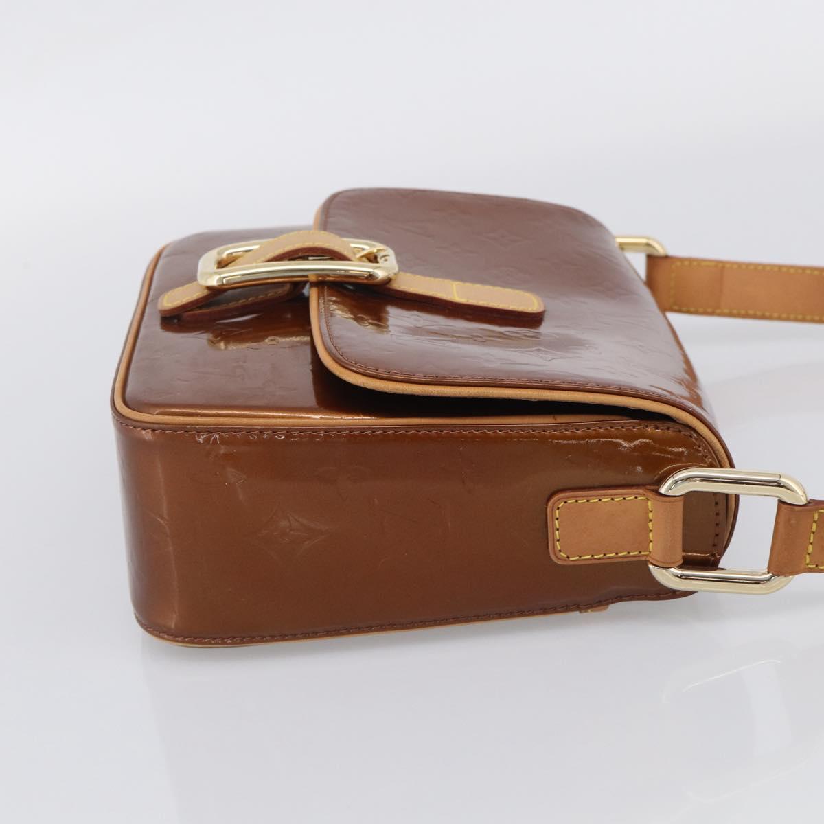 LOUIS VUITTON Monogram Vernis Christie GM Bag Bronze M91107 LV Auth ka6896A