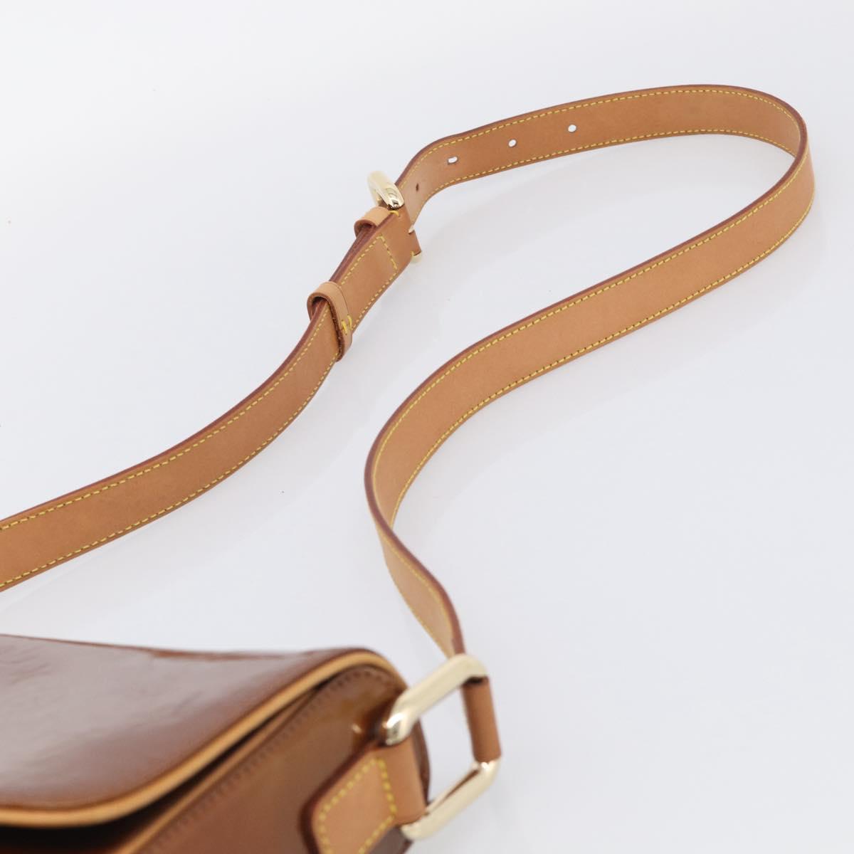 LOUIS VUITTON Monogram Vernis Christie GM Bag Bronze M91107 LV Auth ka6896A