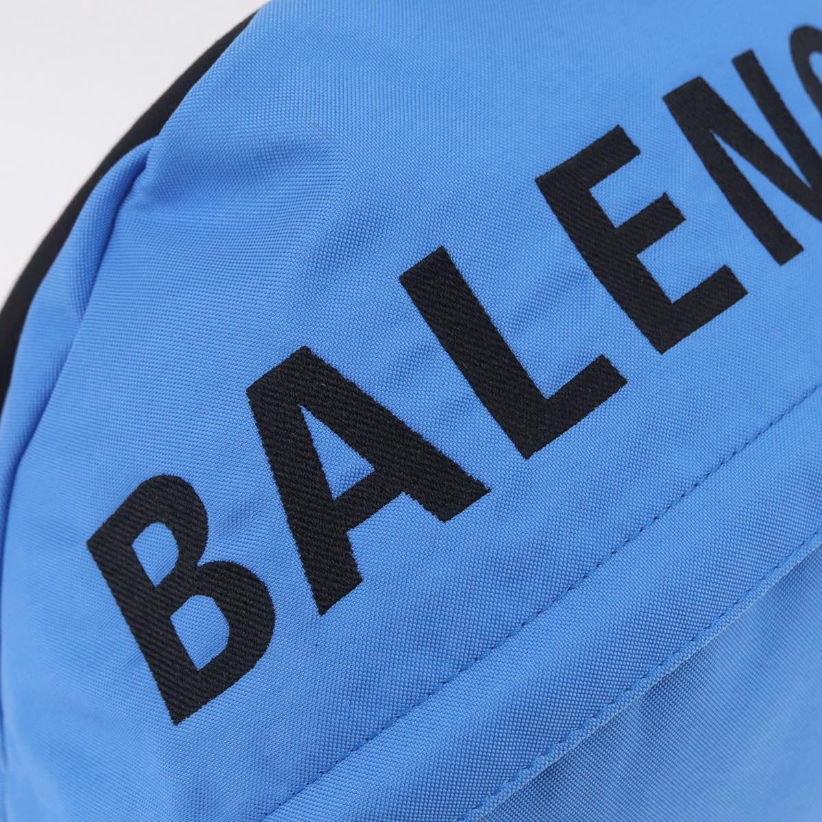 Balenciaga Backpack Canvas Blue Silver 507480 Auth ka6902A