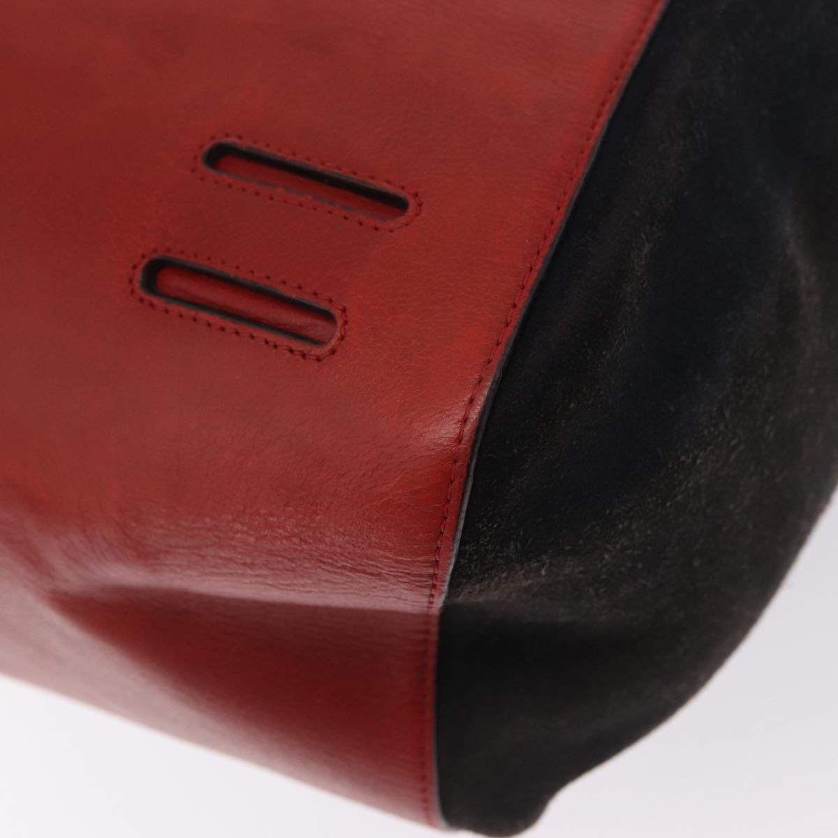 LOEWE Anton Shoulder Bag Suede Brown Gold Auth ka6903