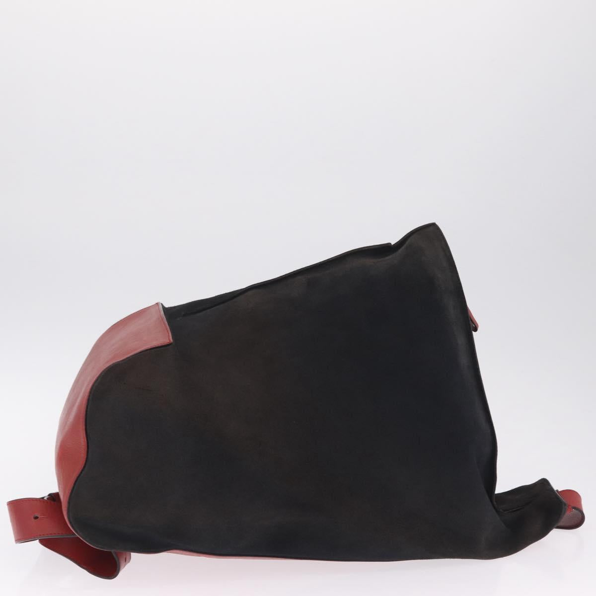 LOEWE Anton Shoulder Bag Suede Brown Gold Auth ka6903