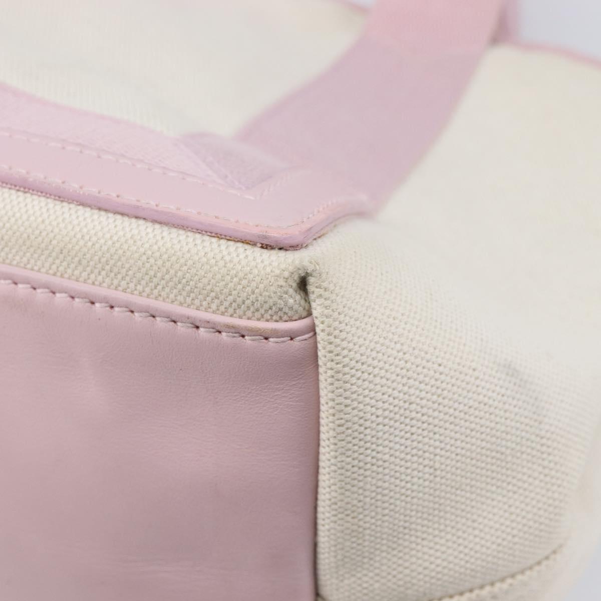 Balenciaga Navy Cabas Hand Bag Canvas Pink Silver 339933 Auth ka6905A