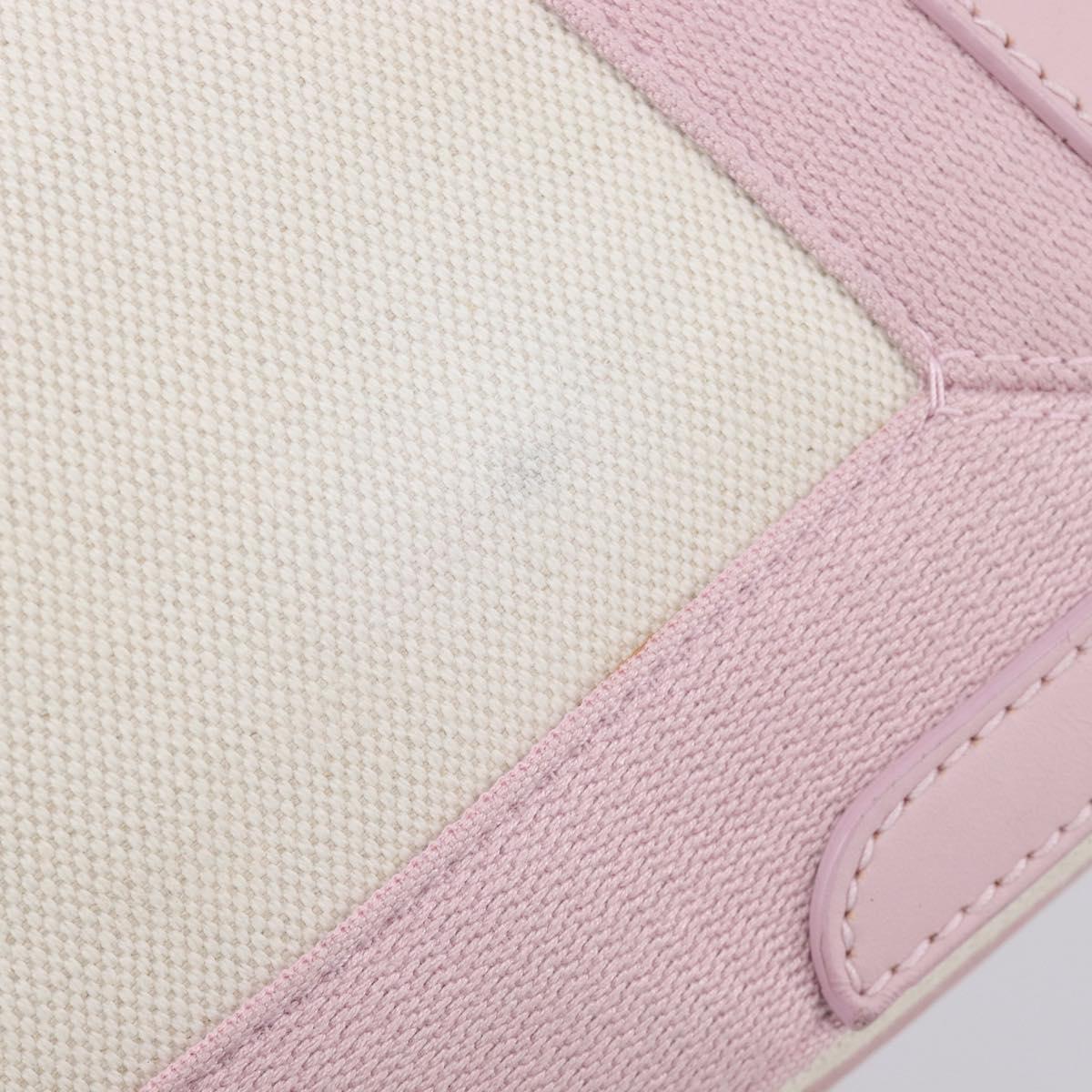 Balenciaga Navy Cabas Hand Bag Canvas Pink Silver 339933 Auth ka6905A