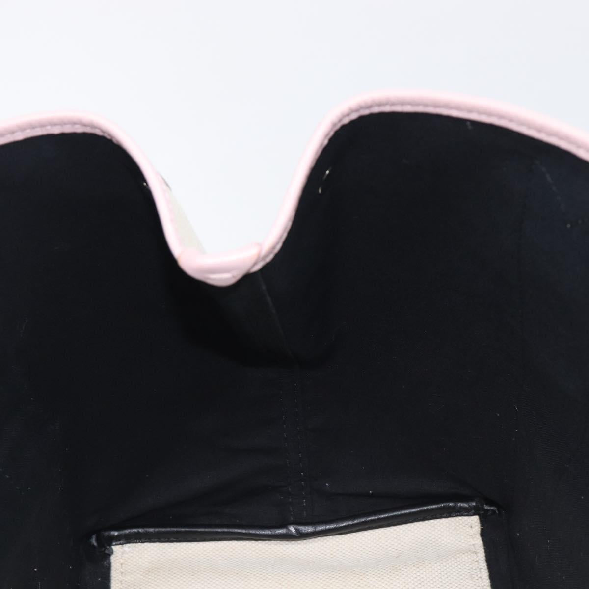 Balenciaga Navy Cabas Hand Bag Canvas Pink Silver 339933 Auth ka6905A