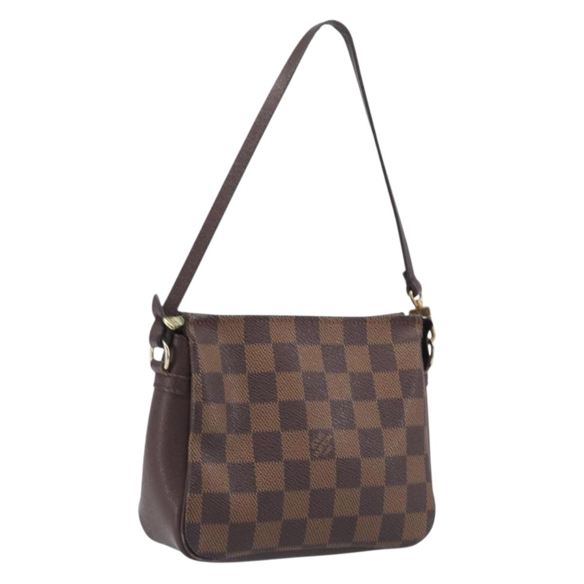 LOUIS VUITTON Damier Ebene Trousse Makeup Pouch N51982 LV Auth ka6907
