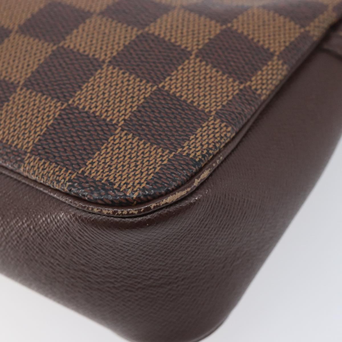 LOUIS VUITTON Damier Ebene Trousse Makeup Pouch N51982 LV Auth ka6907