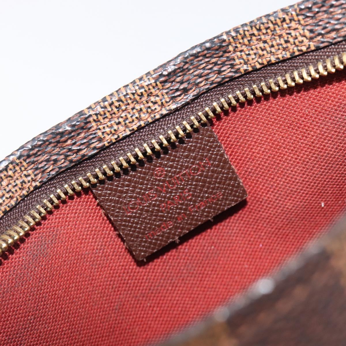 LOUIS VUITTON Damier Ebene Trousse Makeup Pouch N51982 LV Auth ka6907