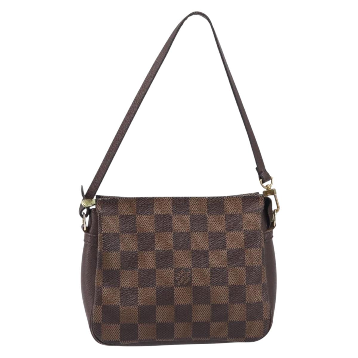 LOUIS VUITTON Damier Ebene Trousse Makeup Pouch N51982 LV Auth ka6907