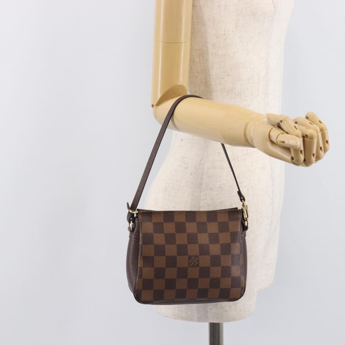 LOUIS VUITTON Damier Ebene Trousse Makeup Pouch N51982 LV Auth ka6907
