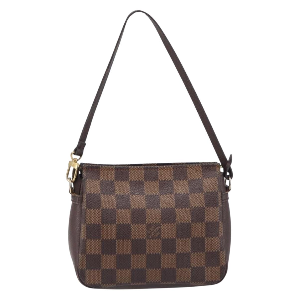 LOUIS VUITTON Damier Ebene Trousse Makeup Pouch N51982 LV Auth ka6907