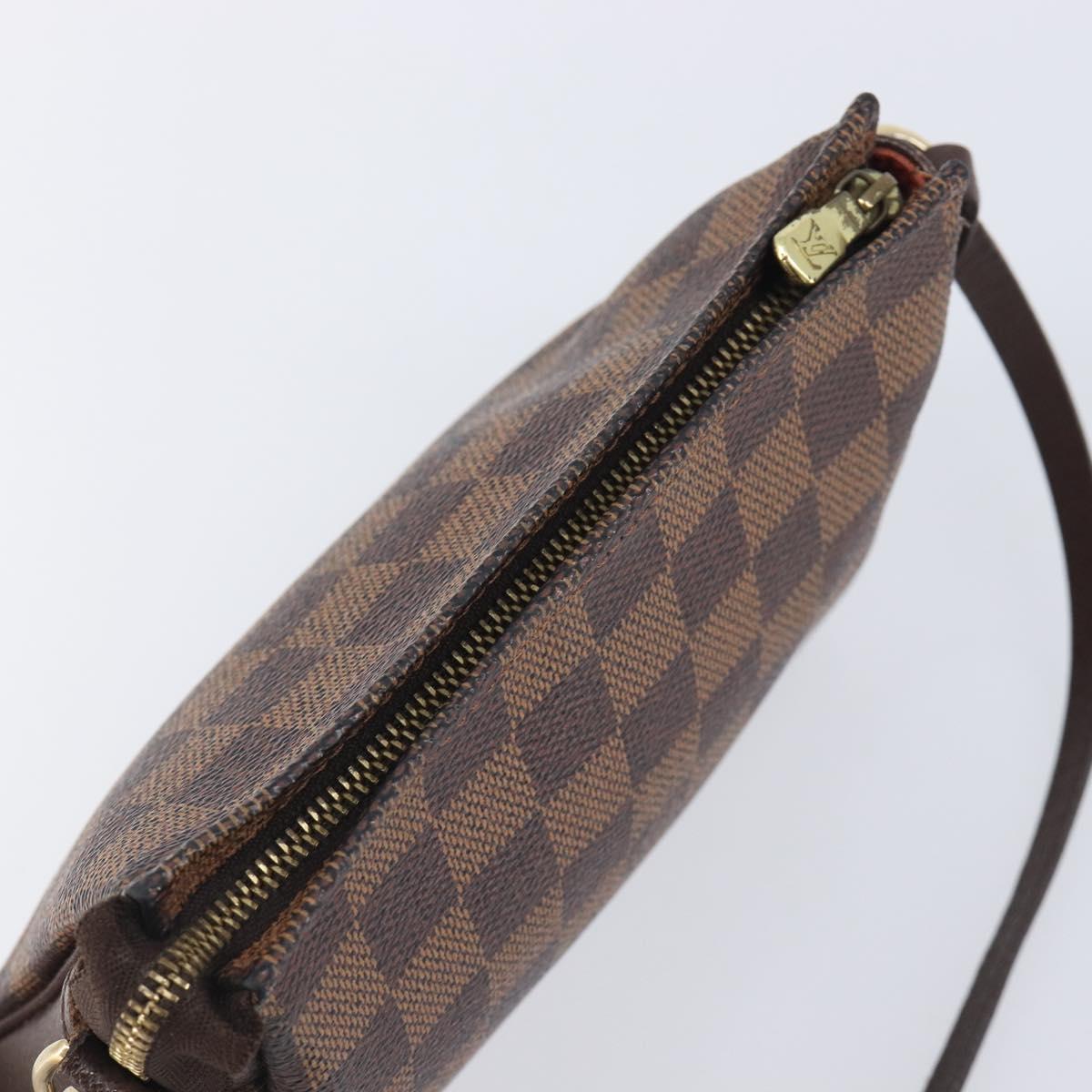 LOUIS VUITTON Damier Ebene Trousse Makeup Pouch N51982 LV Auth ka6907