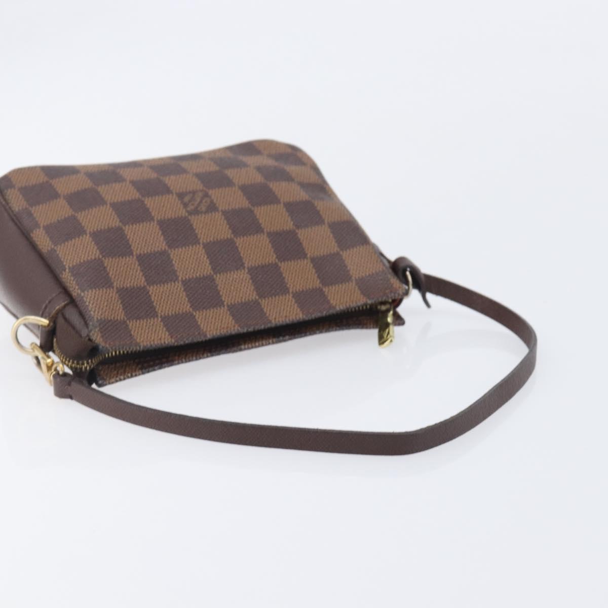 LOUIS VUITTON Damier Ebene Trousse Makeup Pouch N51982 LV Auth ka6907