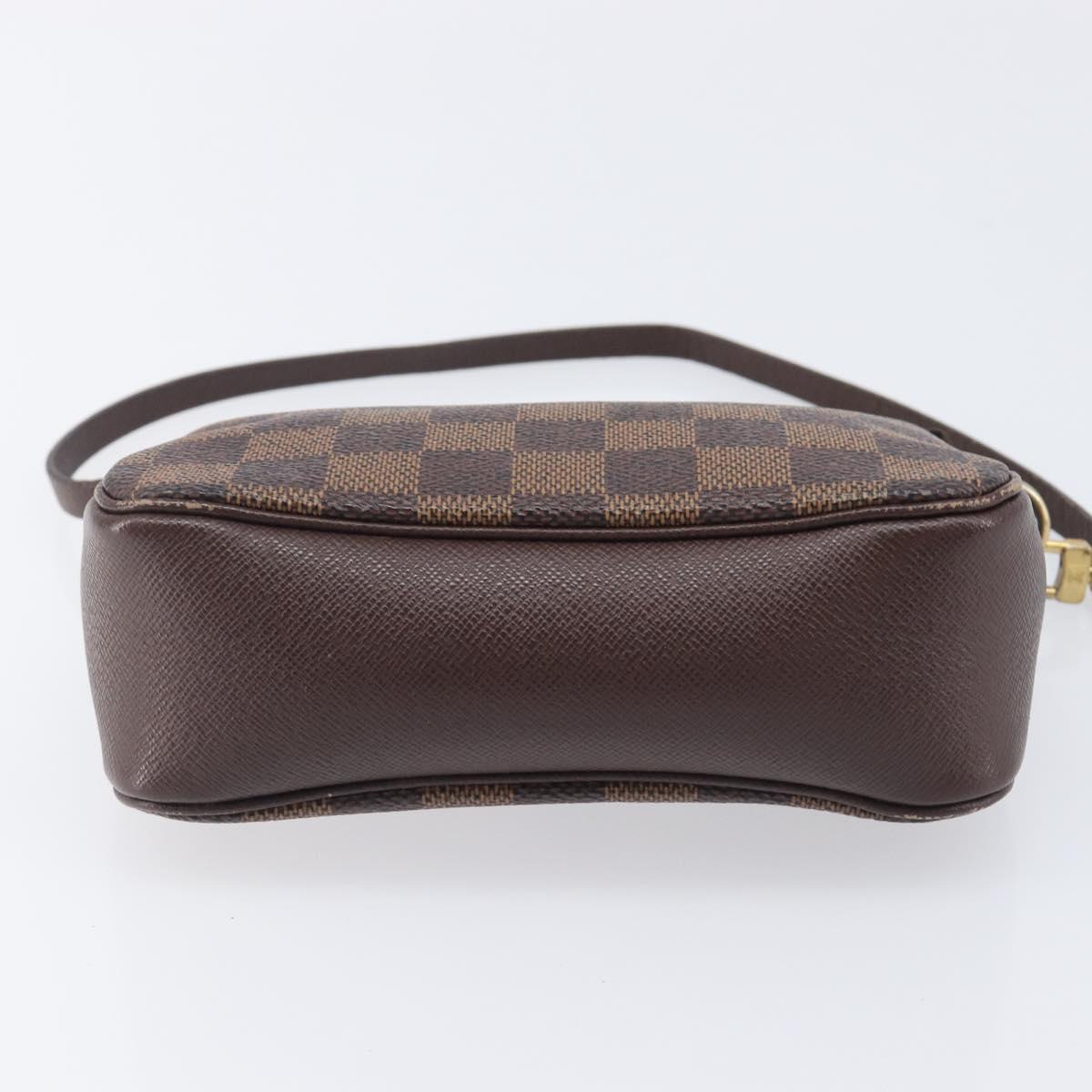 LOUIS VUITTON Damier Ebene Trousse Makeup Pouch N51982 LV Auth ka6907