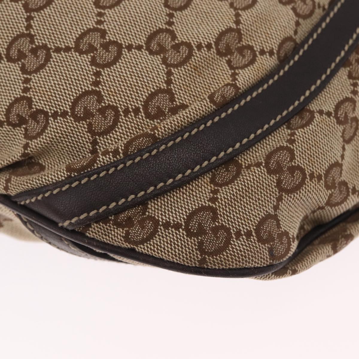 GUCCI GG Canvas Abbey Shoulder Bag Beige Gold 204940 Auth ka6911A