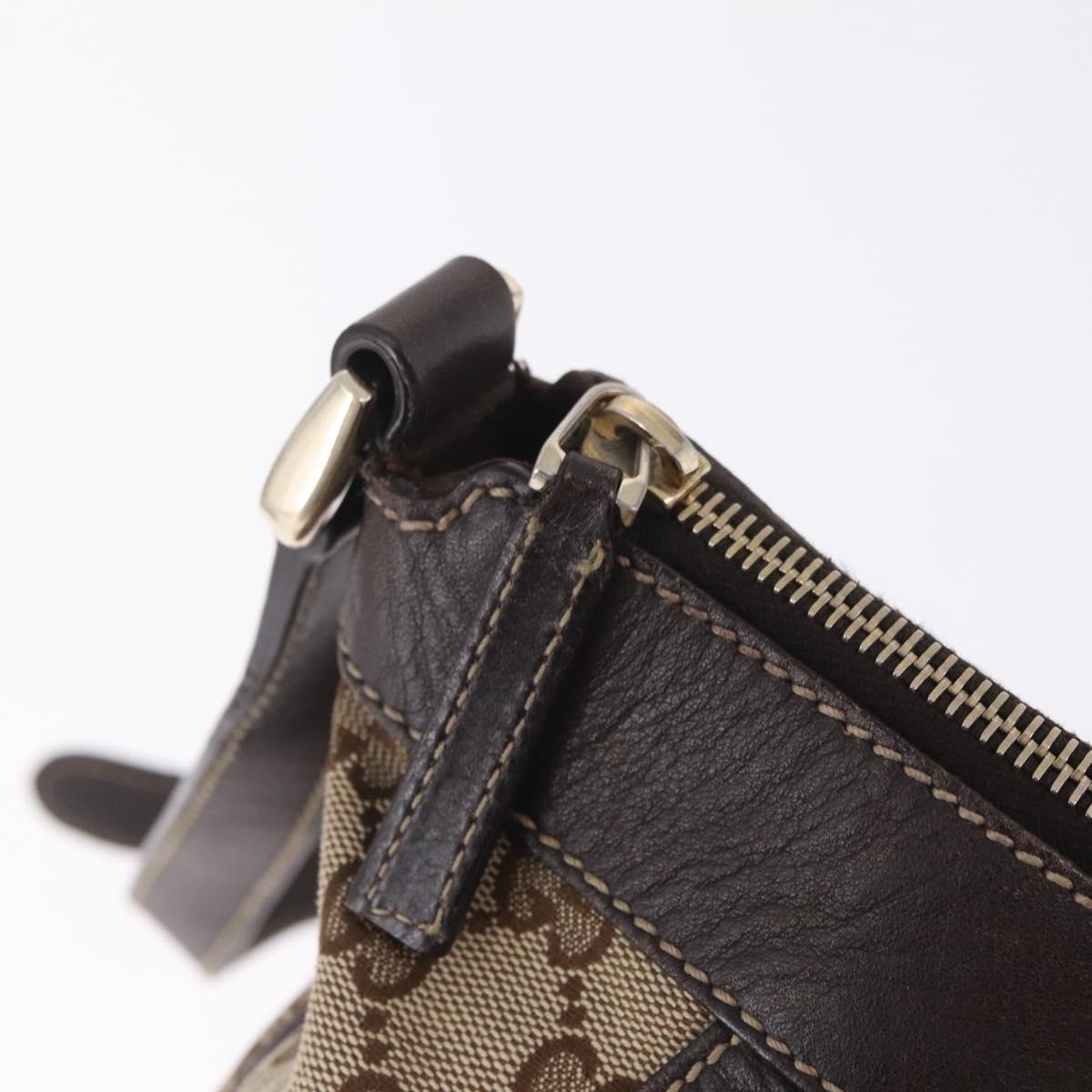 GUCCI GG Canvas Abbey Shoulder Bag Beige Gold 204940 Auth ka6911A