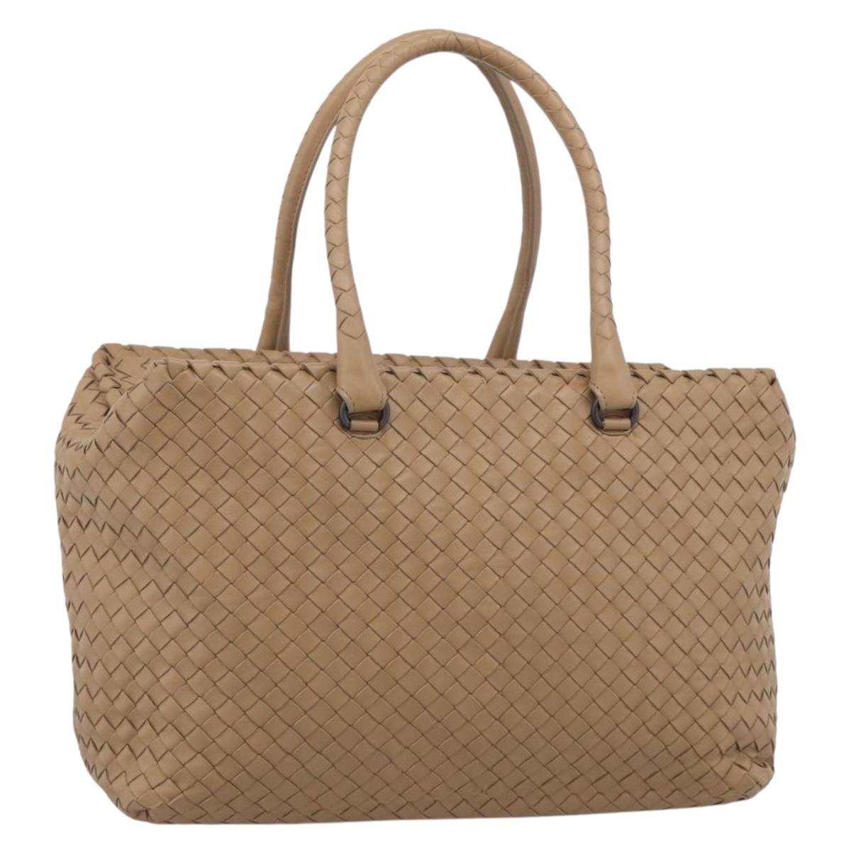 Bottega Veneta INTRECCIATO Tote Bag Leather Brown Auth ka6914V