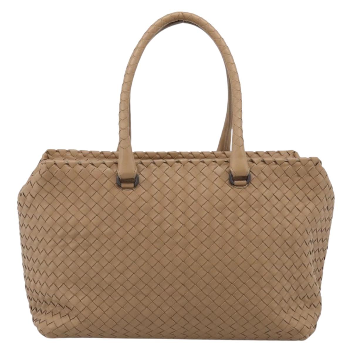 Bottega Veneta INTRECCIATO Tote Bag Leather Brown Auth ka6914V