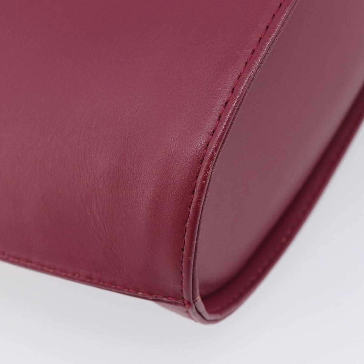 Saint Laurent Shoulder Bag Leather Bordeaux Auth ka6915A