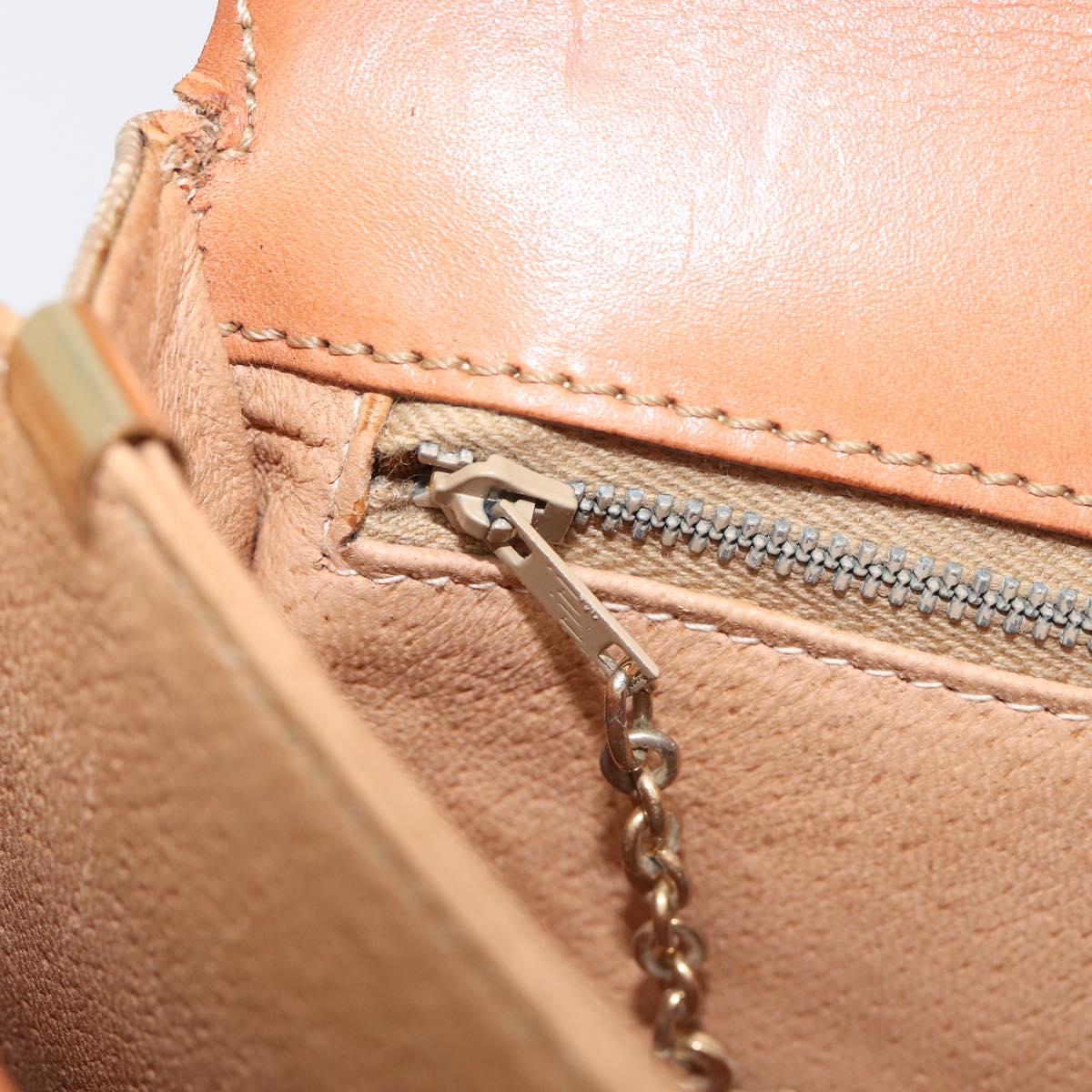 CELINE Macadam Canvas Shoulder Bag PVC Beige Gold Auth ka6919