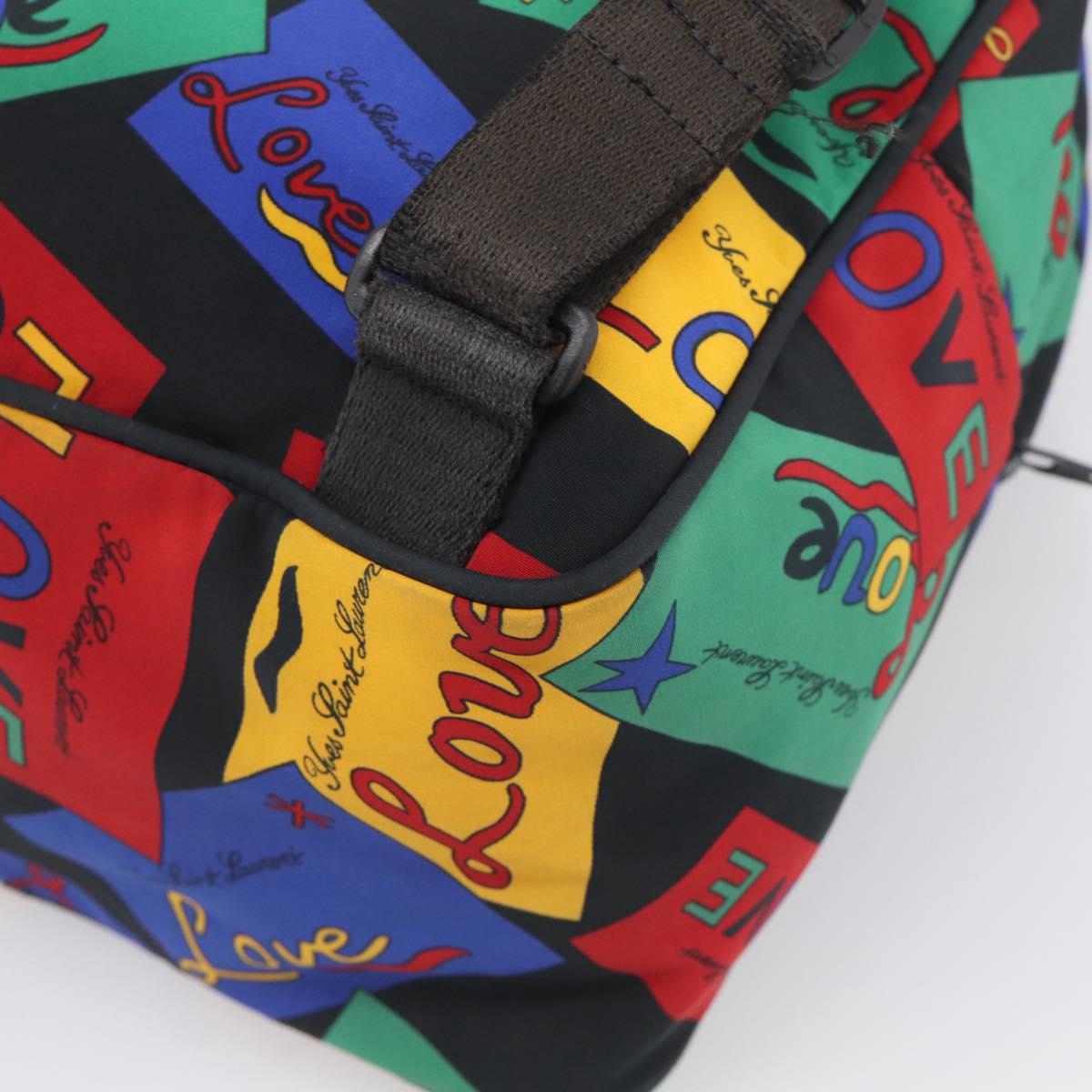 Saint Laurent Backpack Nylon Multicolor Gold Auth ka6928
