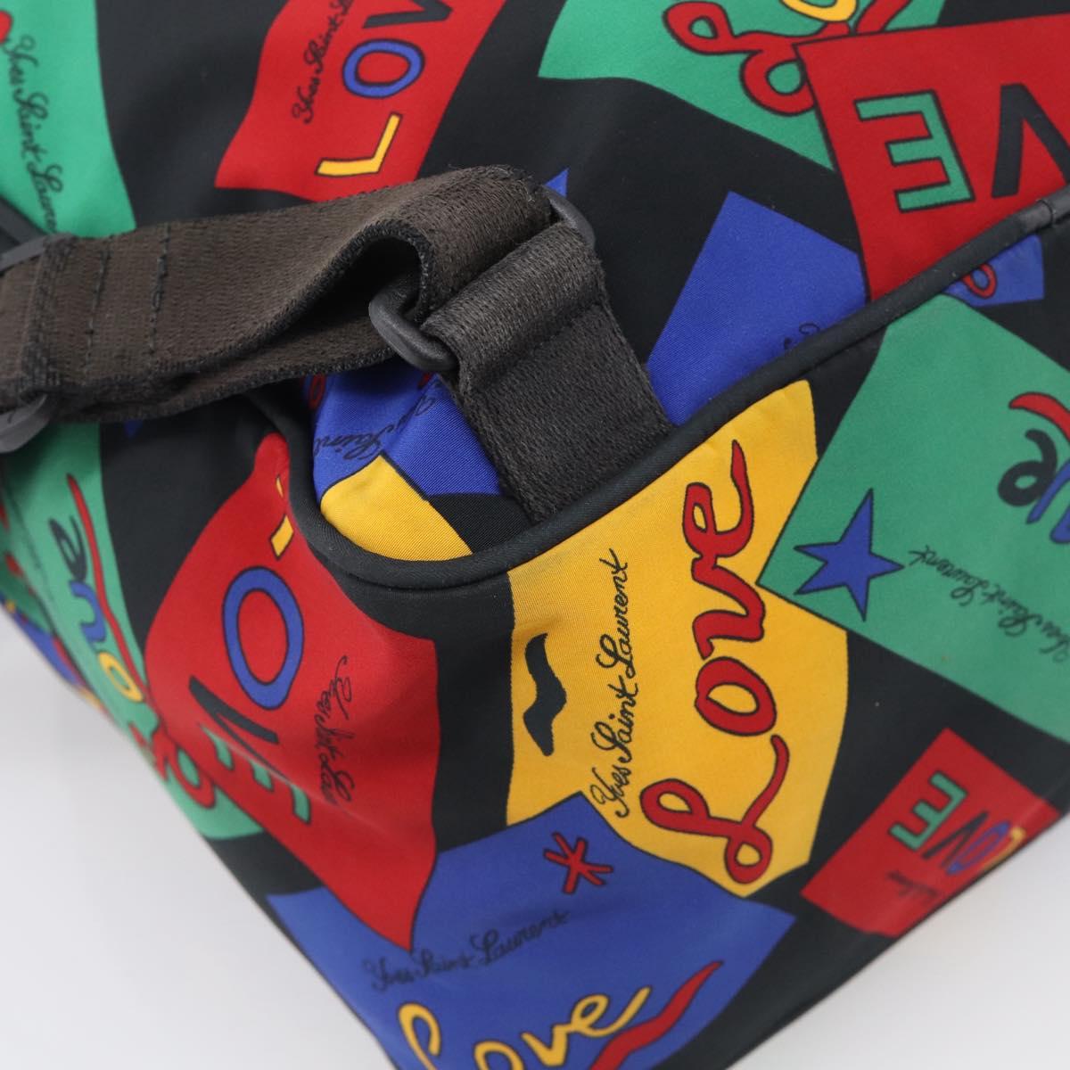 Saint Laurent Backpack Nylon Multicolor Gold Auth ka6928