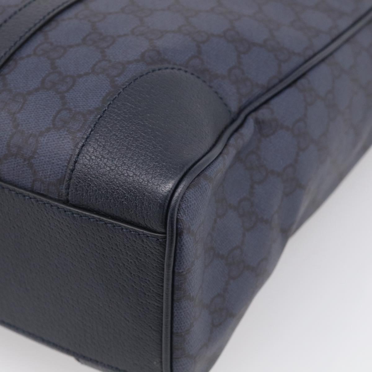 GUCCI GG Supreme GG Marmont Ophidia Bag PVC 2way Navy 763316 Auth ka6929SAV