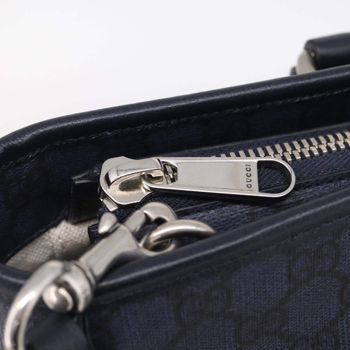 GUCCI GG Supreme GG Marmont Ophidia Bag PVC 2way Navy 763316 Auth ka6929SAV